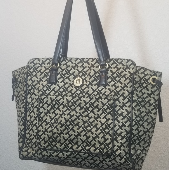 Tommy Hillfiger Tote/Handbag/Purse/Gray & Black - Picture 2 of 8